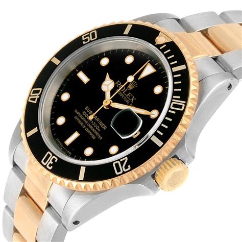 rolex 16613 gold in clasp|Rolex submariner date 16613.